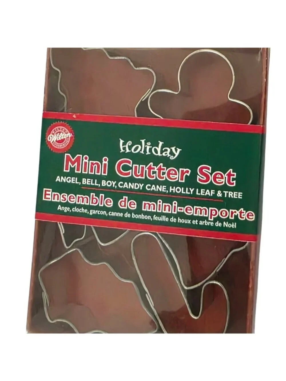 Vintage Wilton 6 Mini Cookie Cutter Set Holiday Christmas 2000 Gingerbread Tree